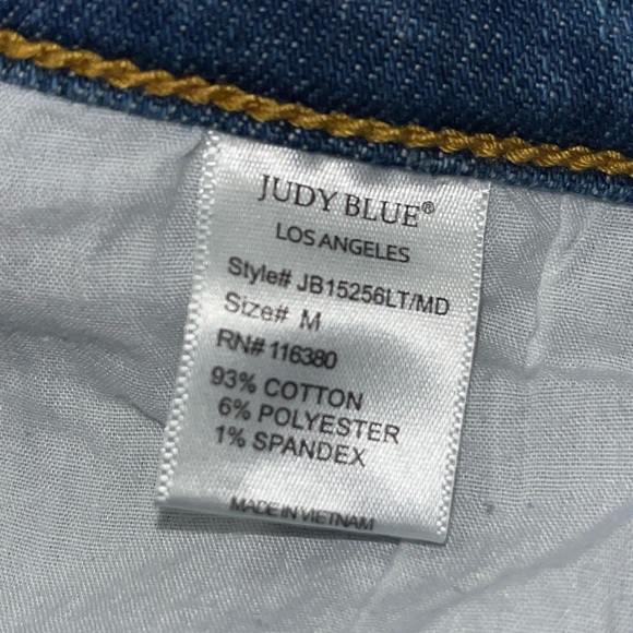 Judy Blue Color Block Denim Shorts Size M - Picture 8 of 9